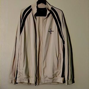 Sean John Tan & Brown Jacket 35in long, 27.5in Armpit L-R